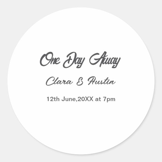 リハーサルディナー 前夜の名前の夜 ラウンドシール (正面)