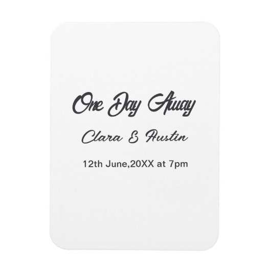 リハーサルディナー 前夜の名前付き マグネット (縦)