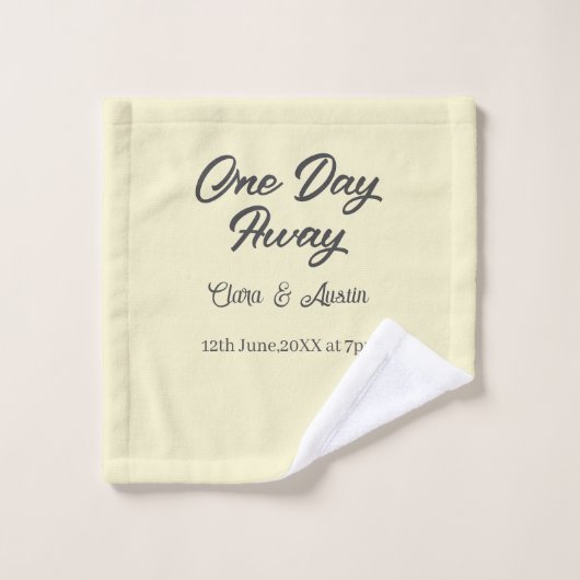 リハーサルディナー 前夜の名前 ウォッシュタオル (ウォッシュタオル)