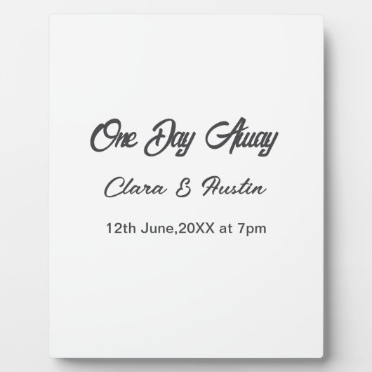 リハーサルディナー 前夜の名前 フォトプラーク (正面)