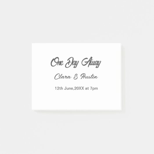 リハーサルディナー 前夜の名前 ポストイット (正面)