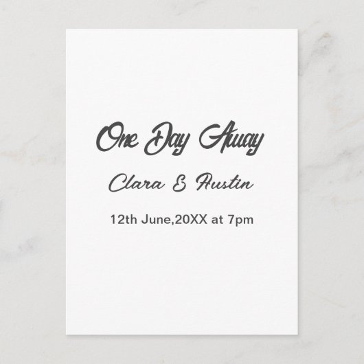 リハーサルディナー 前夜の名前 ポストカード (正面)