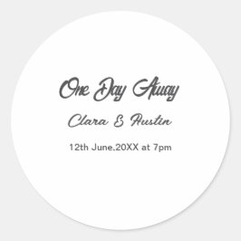 リハーサルディナー 前夜の名前 ラウンドシール