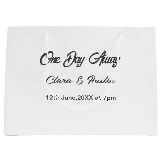 リハーサルディナー 前夜の名前 ラージペーパーバッグ (正面)