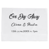 リハーサルディナー 前夜の名前 ラージペーパーバッグ (裏面)