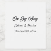 リハーサルディナー 前夜の名前 ワインラベル (シングルラベル)