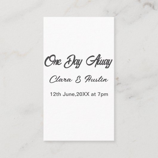 リハーサルディナー 前夜の名前 名刺 (正面)