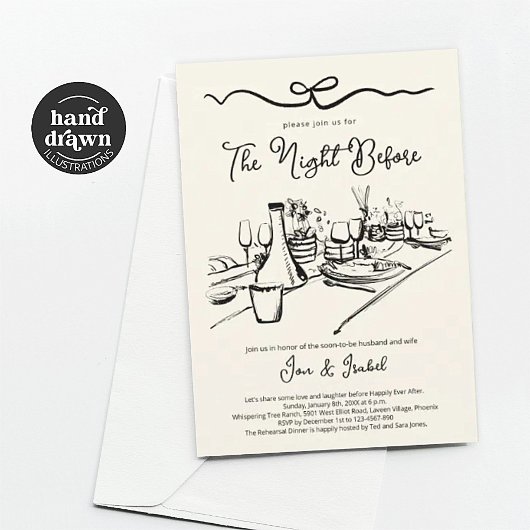 リハーサルディナー、前夜招待状 招待状