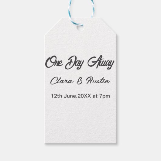 リハーサルディナー 前夜祭 ギフトタグ (正面)