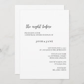 リハーサルディナー、招待状前の夜 セーブザデート (正面/裏面)