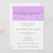 リハーサルディナー 招待状 (正面/裏面)