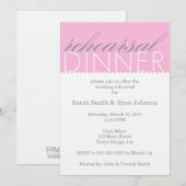 リハーサルディナー 招待状 (正面/裏面)