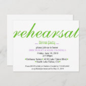 リハーサルディナー 招待状 (正面/裏面)