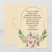 リハーサルディナー 招待状 シンプル (正面/裏面)