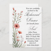 リハーサルディナー 招待状 シンプル (正面/裏面)