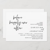 リハーサルディナー 招待状, ハッピーエンドの前に 招待状 (正面/裏面)