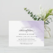 リハーサルディナー |薄紫アメジスト水彩 招待状 (スタンド正面)