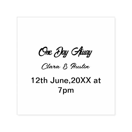 リハーサルディナー　１日後　名前の日だ セルフインキングスタンプ (デザイン)