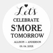 リハーサルディナー Let's celebrate S'more Love ラウンドシール (正面)