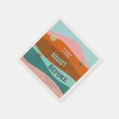 リハーサルパーソナライズされたディナー前の夜 スタンダードカクテルナプキン (角)