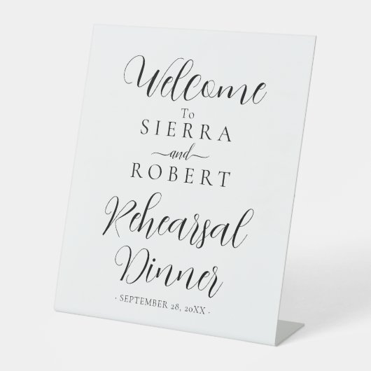 リハーサルミニマルディナーへようこそ 台座サイン (正面)