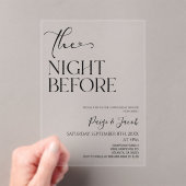 リハーサルミニマルディナ結婚ーの前の夜 アクリル招待状 (インサイチュ (ポータブル))