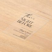 リハーサルミニマルディナ結婚ーの前の夜 アクリル招待状 (レイダウン)