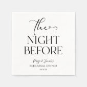 リハーサルミニマルディナ結婚ーの前の夜 スタンダードカクテルナプキン (正面)