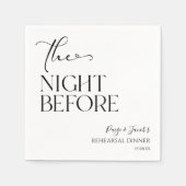 リハーサルミニマルディナ結婚ーの前の夜 スタンダードカクテルナプキン (正面)