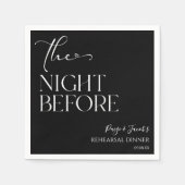 リハーサルミニマルディナ結婚ーの前の夜 スタンダードカクテルナプキン (正面)
