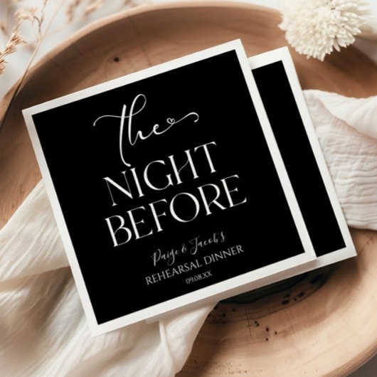 リハーサルミニマルディナ結婚ーの前の夜 スタンダードカクテルナプキン