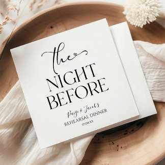 リハーサルミニマルディナ結婚ーの前の夜 スタンダードカクテルナプキン