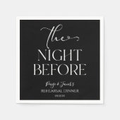 リハーサルミニマルディナ結婚ーの前の夜 スタンダードカクテルナプキン (正面)