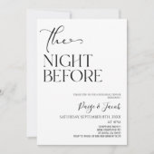 リハーサルミニマルディナ結婚ーの前の夜 招待状 (正面)