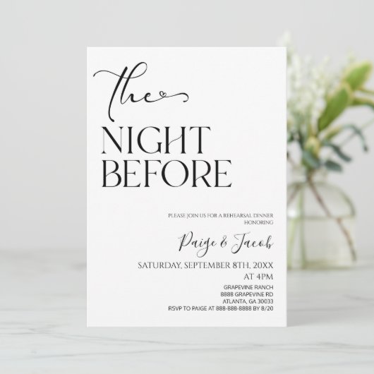 リハーサルミニマルディナ結婚ーの前の夜 招待状 (スタンド正面)
