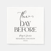 リハーサルミニマル結婚昼食会の前日 スタンダードカクテルナプキン (正面)