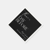 リハーサルミニマル結婚昼食会の前日 スタンダードカクテルナプキン (角)