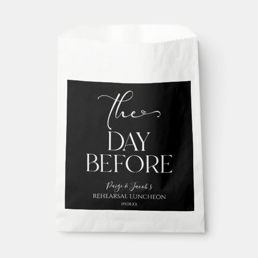 リハーサルミニマル結婚昼食会の前日 フェイバーバッグ (正面)