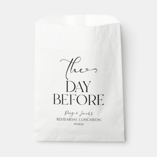 リハーサルミニマル結婚昼食会の前日 フェイバーバッグ (正面)