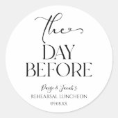 リハーサルミニマル結婚昼食会の前日 ラウンドシール (正面)
