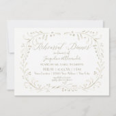 リハーサルモダンディナシンプルー水カラーリース 招待状 (正面)