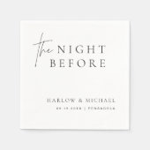 リハーサルモダンディナーの前に夜を明かす スタンダードカクテルナプキン (正面)