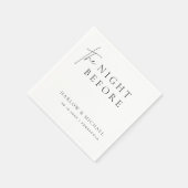 リハーサルモダンディナーの前に夜を明かす スタンダードカクテルナプキン (角)