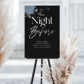 リハーサルモダンディナーブラックウェルカム アクリルサイン