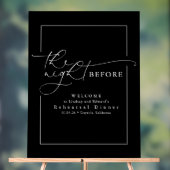 リハーサルモダンディナーブラックウェルカム アクリルサイン (ニュートラル)