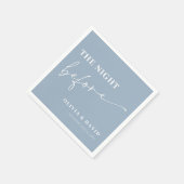 リハーサルモダンディナー前のほこりっぽいブルーナイト スタンダードカクテルナプキン (角)