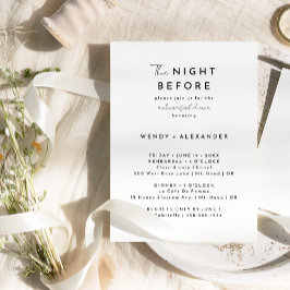 リハーサルモダンディナー前のホワイトスクリプト夜 招待状