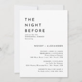 リハーサルモダンディナー前の白い夜 招待状 (正面)