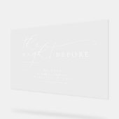 リハーサルモダンディナー透明ウェルカム アクリルサイン (傾斜)