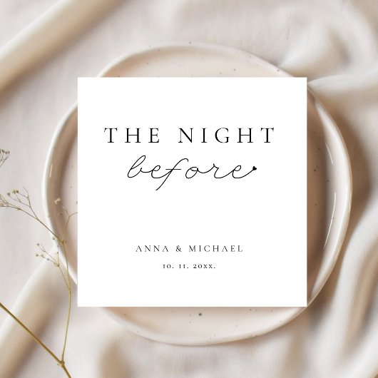 リハーサルモダンディナ結婚ーの前の夜 スタンダードカクテルナプキン